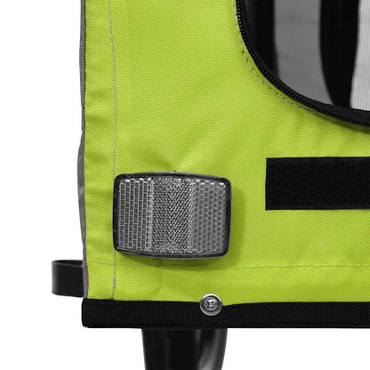 Rimorchio da Bici per Animali Verde e Grigio Oxford e Ferro - homemem39