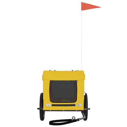 Rimorchio da Bici per Animali Giallo e Nero Oxford e Ferro - homemem39