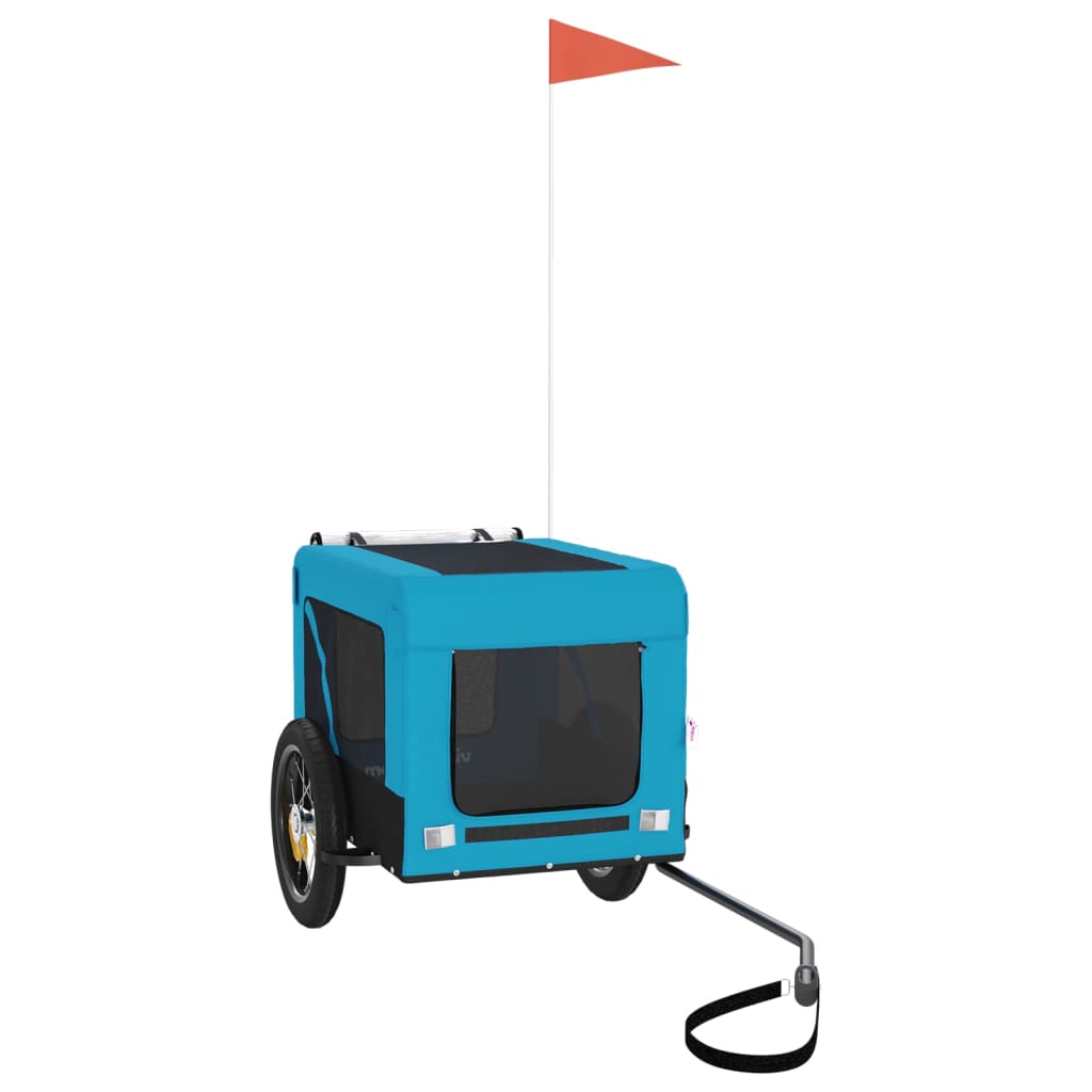 Rimorchio da Bici per Animali Blu e Nero Oxford e Ferro - homemem39