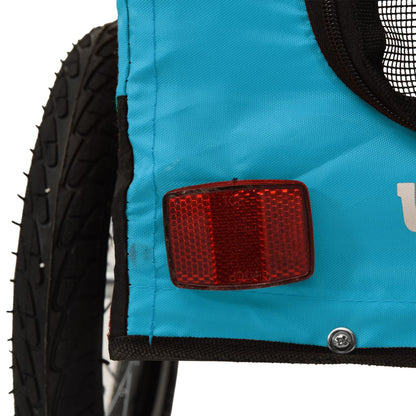 Rimorchio da Bici per Animali Blu e Nero Oxford e Ferro | homemem39