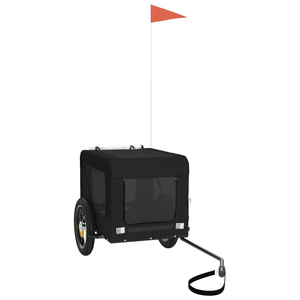 Rimorchio da Bici per Animali Nero Oxford e Ferro - homemem39