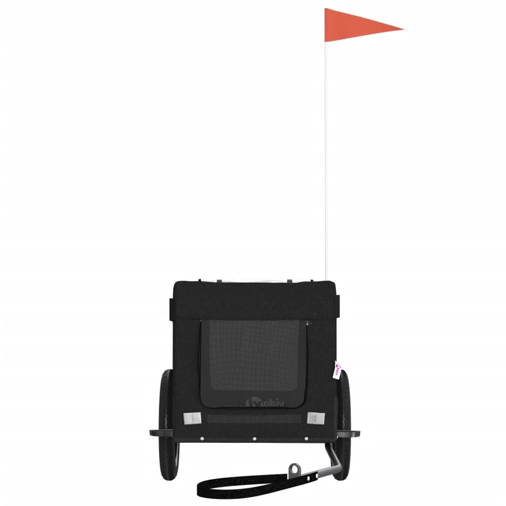 Rimorchio da Bici per Animali Nero Oxford e Ferro - homemem39