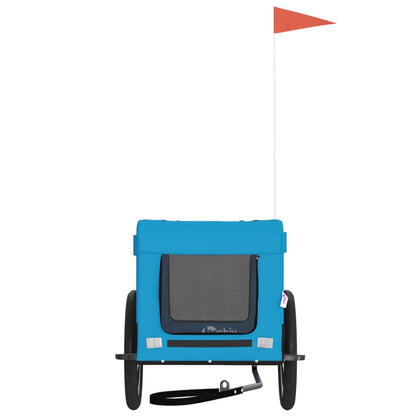 Rimorchio da Bici per Animali Blu e Nero Oxford e Ferro - homemem39