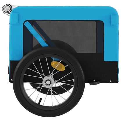 Rimorchio da Bici per Animali Blu e Nero Oxford e Ferro | homemem39