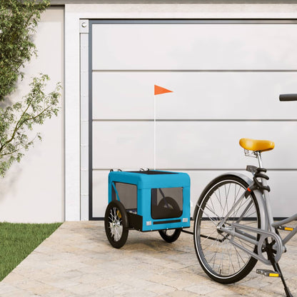 Rimorchio da Bici per Animali Blu e Nero Oxford e Ferro | homemem39