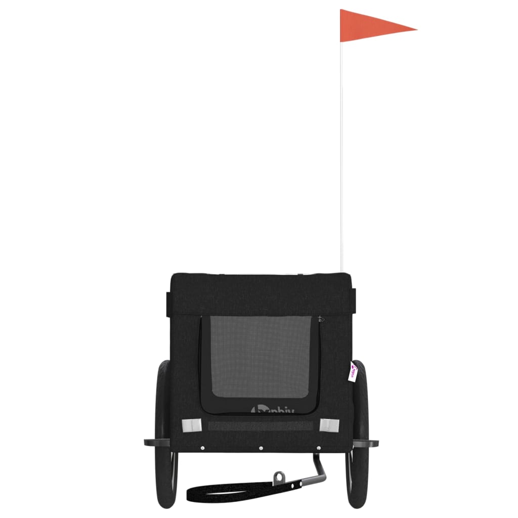 Rimorchio da Bici per Animali Nero Oxford e Ferro - homemem39