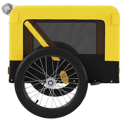Rimorchio da Bici per Animali Giallo e Nero Oxford e Ferro | homemem39