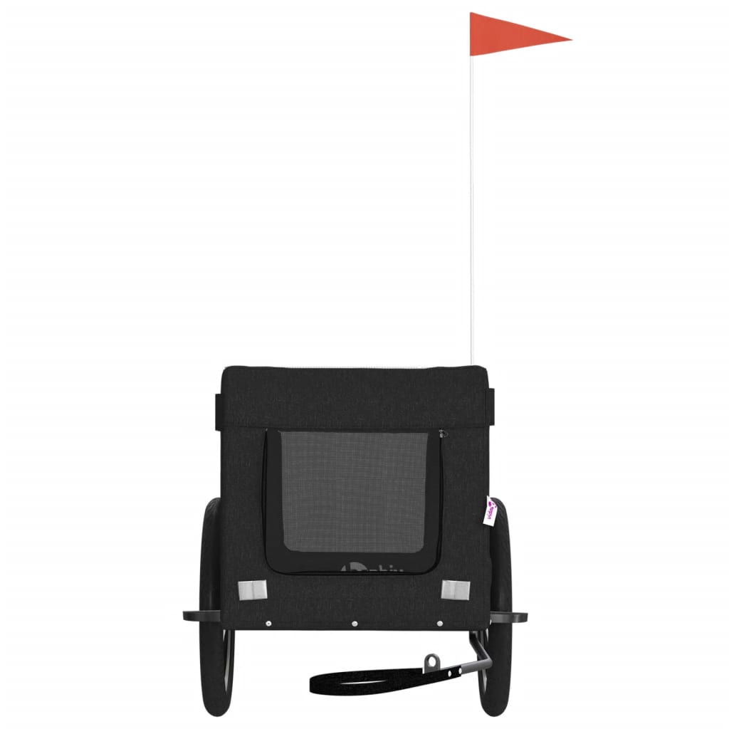 Rimorchio da Bici per Animali Nero Oxford e Ferro - homemem39