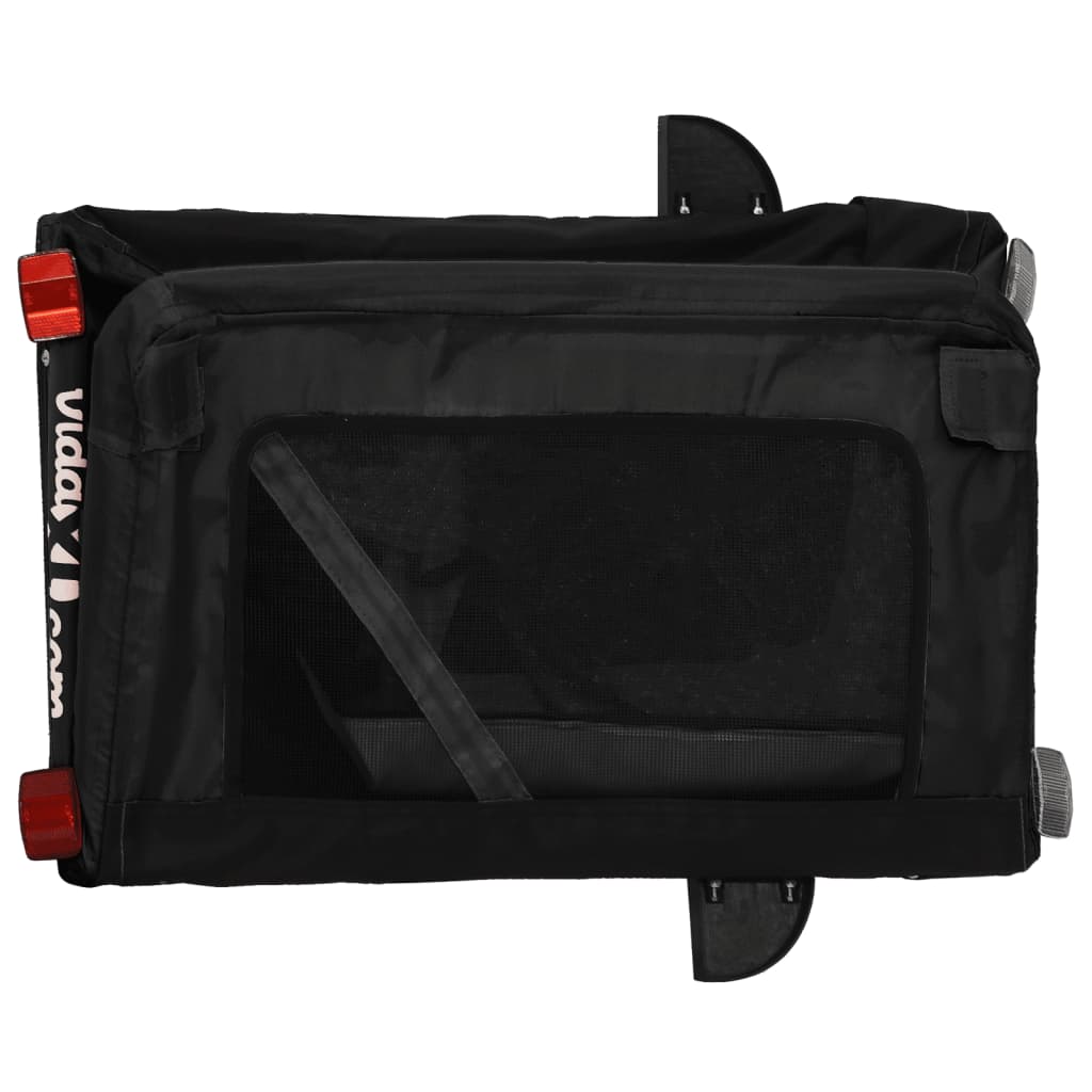 Rimorchio da Bici per Animali Nero Oxford e Ferro - homemem39