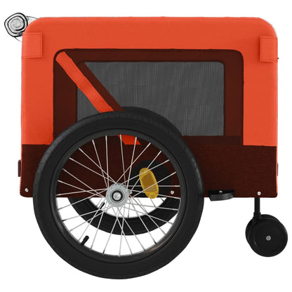 Rimorchio da Bici per Animali Arancione e Nero Oxford e Ferro | homemem39