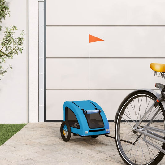 Rimorchio da Bici per Animali Blu Oxford e Ferro | homemem39