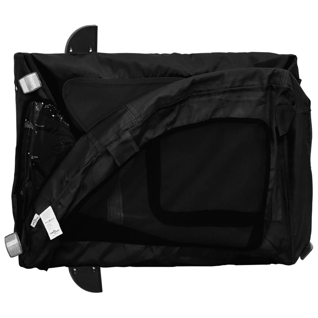 Rimorchio da Bici per Animali Nero Oxford e Ferro - homemem39