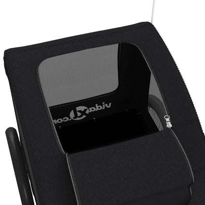 Rimorchio da Bici per Animali Nero Oxford e Ferro - homemem39