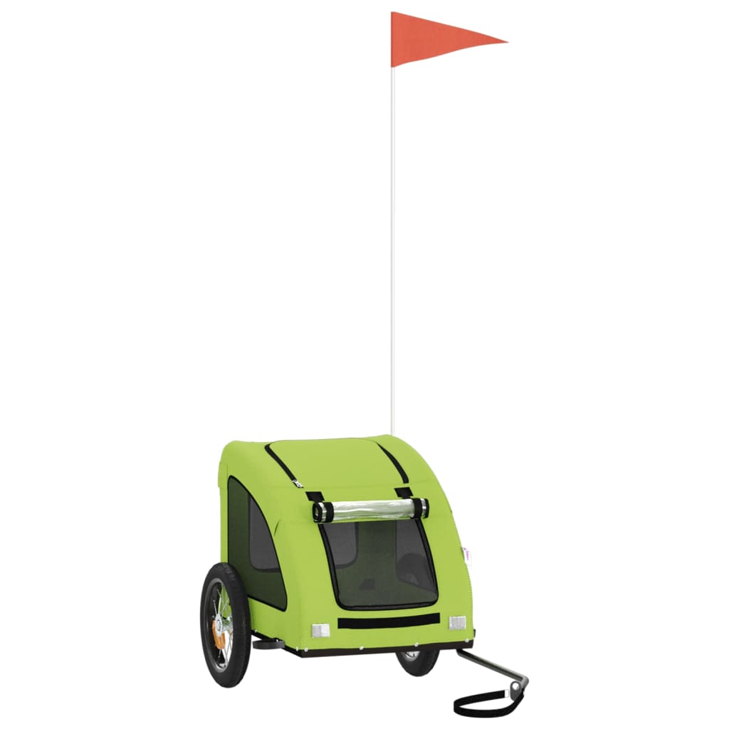 Rimorchio da Bici per Animali Verde Oxford e Ferro | homemem39