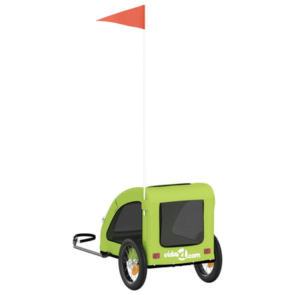 Rimorchio da Bici per Animali Verde Oxford e Ferro | homemem39