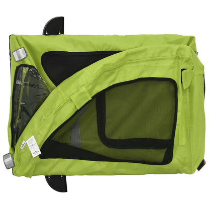 Rimorchio da Bici per Animali Verde Oxford e Ferro | homemem39