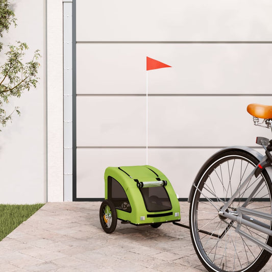 Rimorchio da Bici per Animali Verde Oxford e Ferro | homemem39