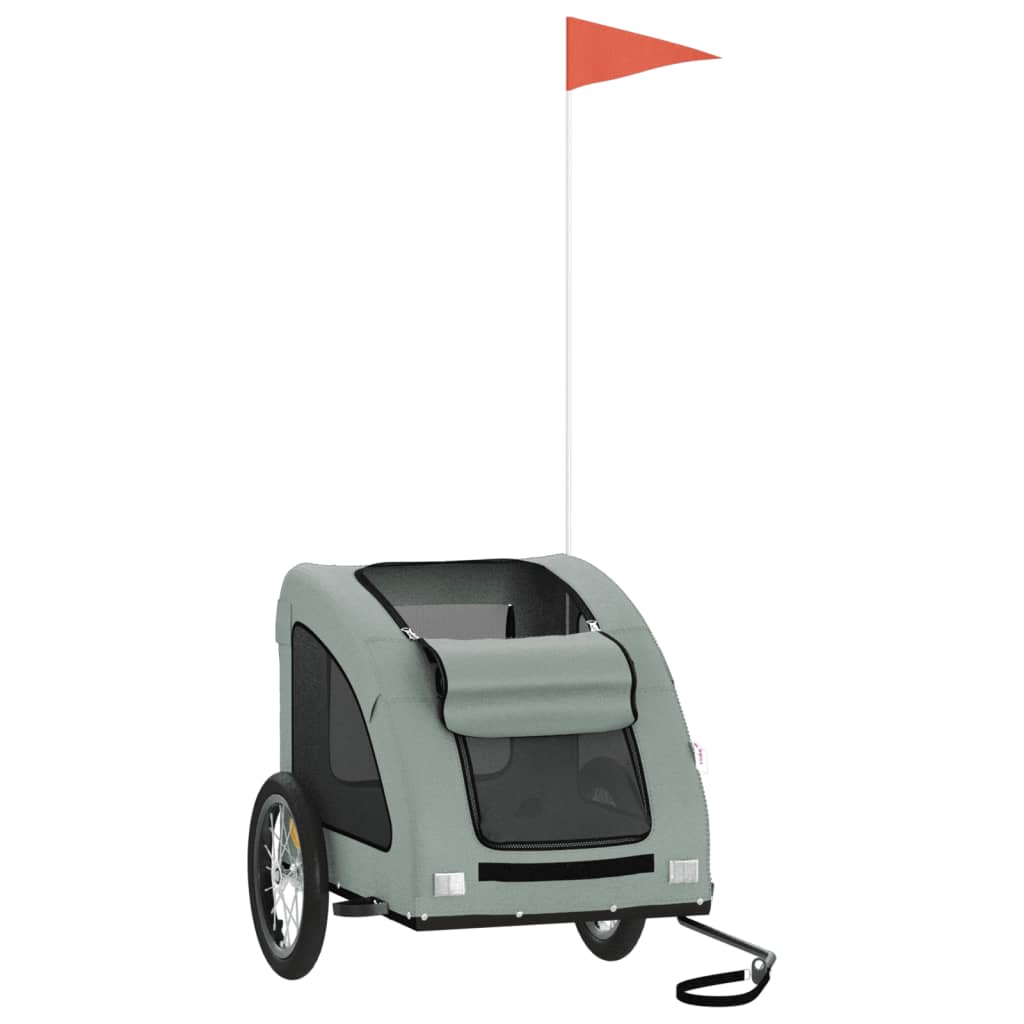 Rimorchio da Bici per Animali Grigio Oxford e Ferro - homemem39