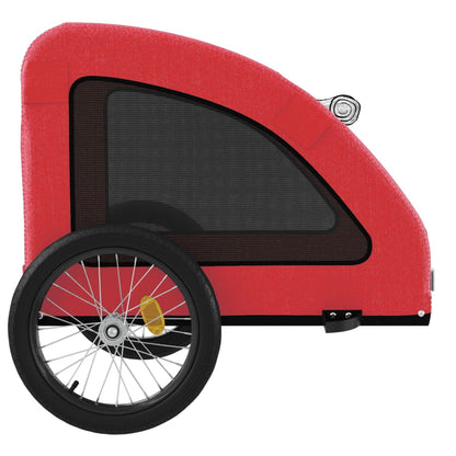 Rimorchio da Bici per Animali Rosso Oxford e Ferro | homemem39