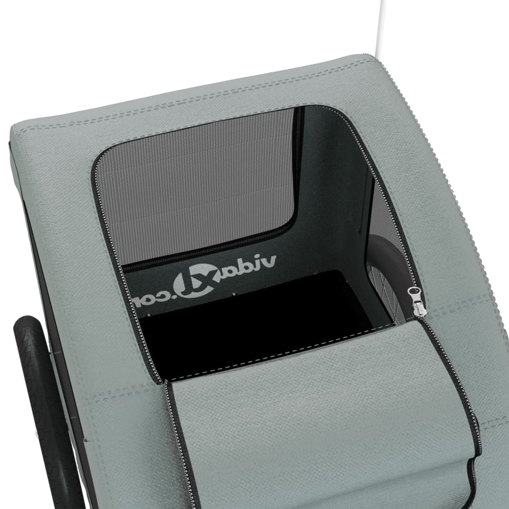 Rimorchio da Bici per Animali Grigio Oxford e Ferro - homemem39