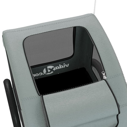 Rimorchio da Bici per Animali Grigio Oxford e Ferro - homemem39