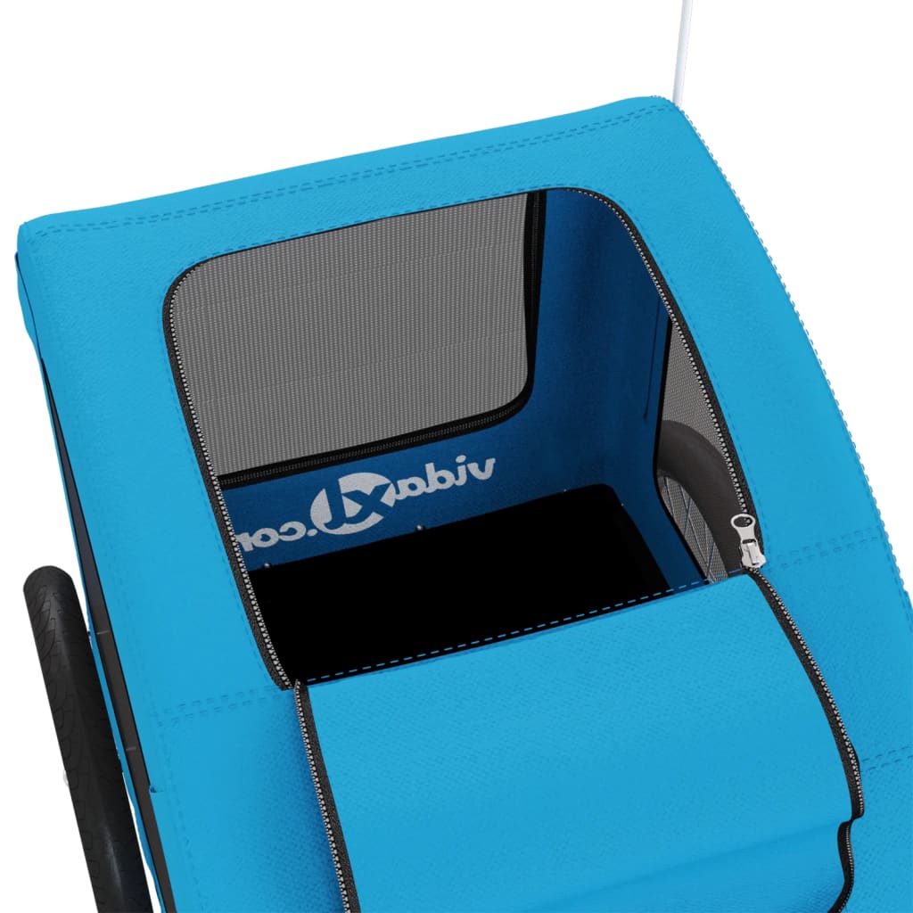 Rimorchio da Bici per Animali Blu Oxford e Ferro - homemem39