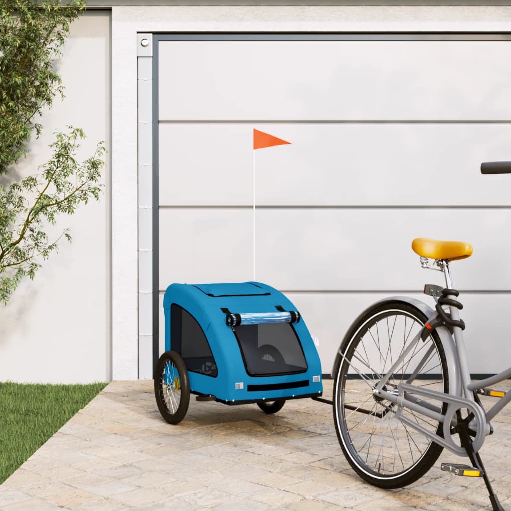 Rimorchio da Bici per Animali Blu Oxford e Ferro | homemem39