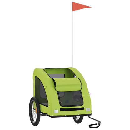 Rimorchio da Bici per Animali Verde Oxford e Ferro | homemem39