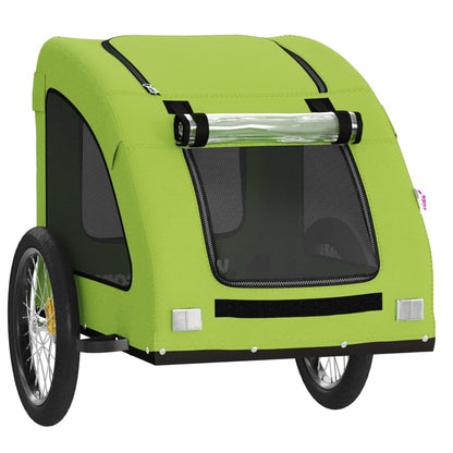 Rimorchio da Bici per Animali Verde Oxford e Ferro | homemem39