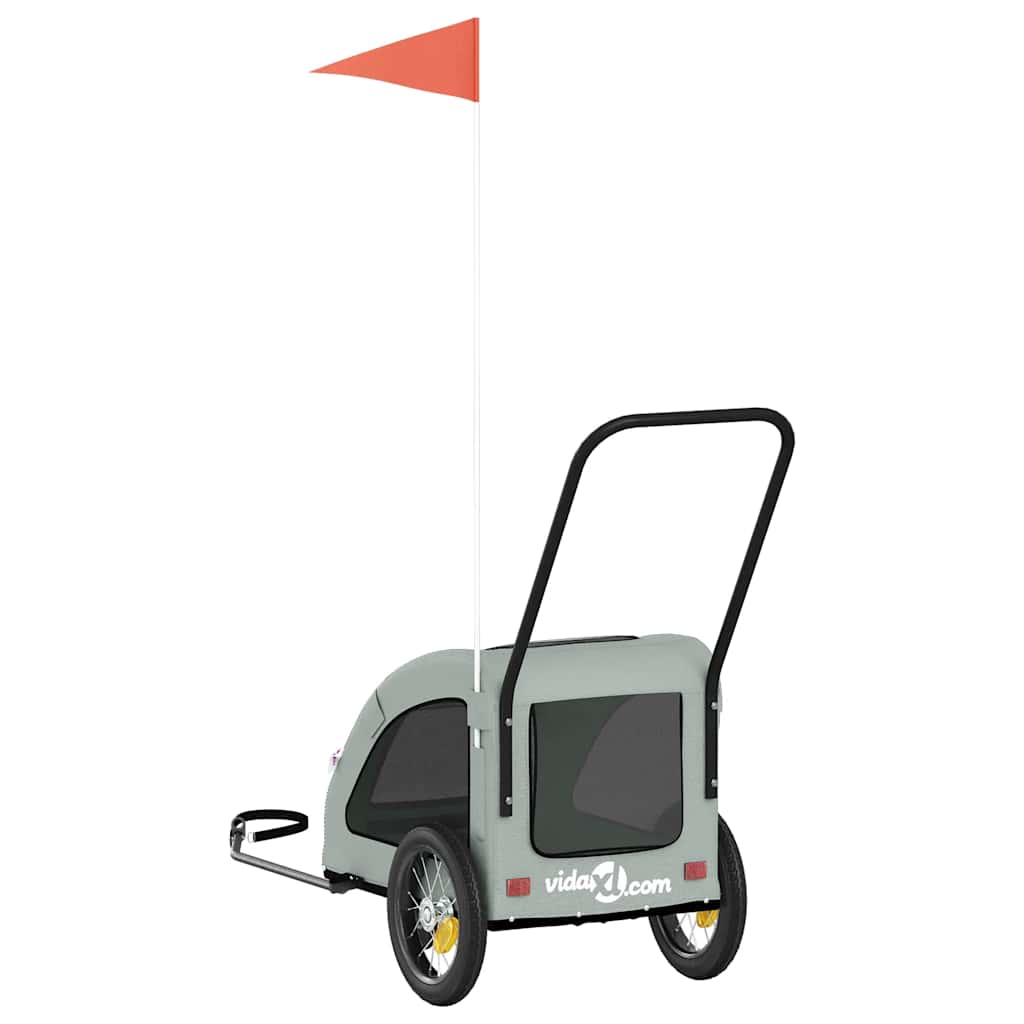 Rimorchio da Bici per Animali Grigio Oxford e Ferro - homemem39