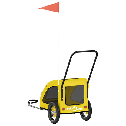 Rimorchio da Bici per Animali Giallo Oxford e Ferro - homemem39