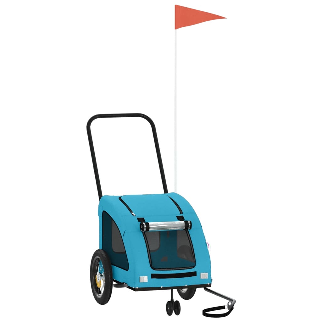 Rimorchio da Bici per Animali Blu Oxford e Ferro - homemem39