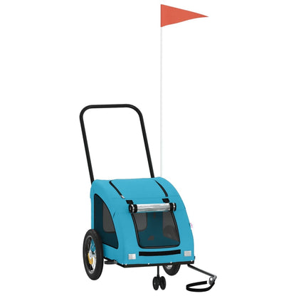 Rimorchio da Bici per Animali Blu Oxford e Ferro - homemem39