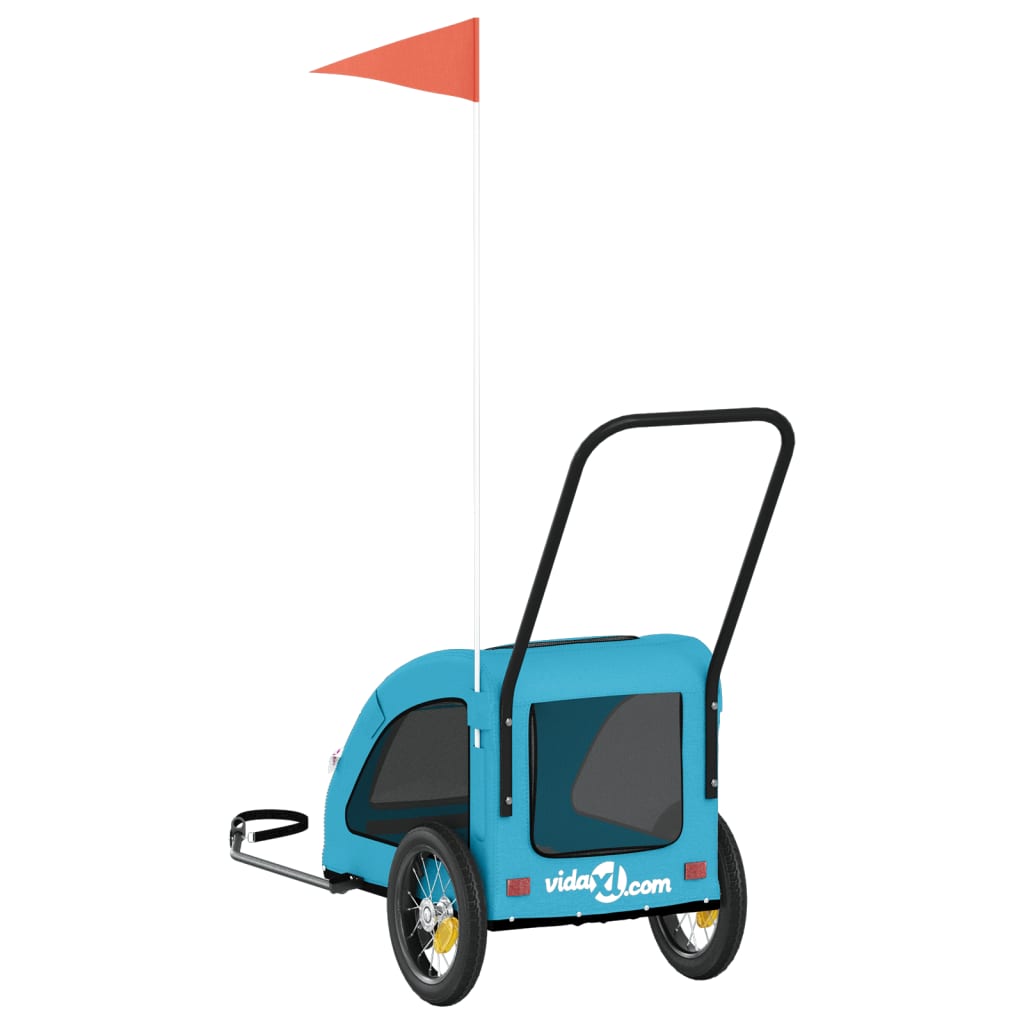 Rimorchio da Bici per Animali Blu Oxford e Ferro - homemem39