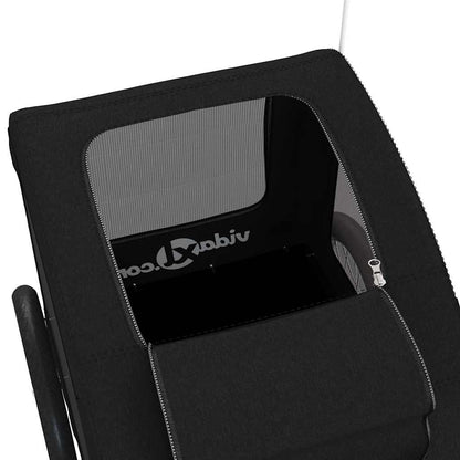 Rimorchio da Bici per Animali Nero Oxford e Ferro - homemem39