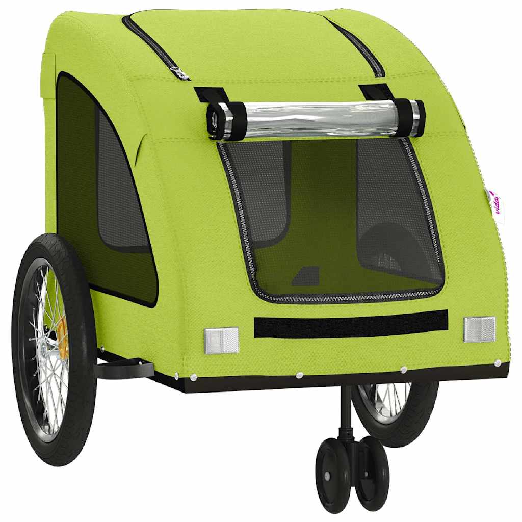 Rimorchio da Bici per Animali Verde Oxford e Ferro | homemem39