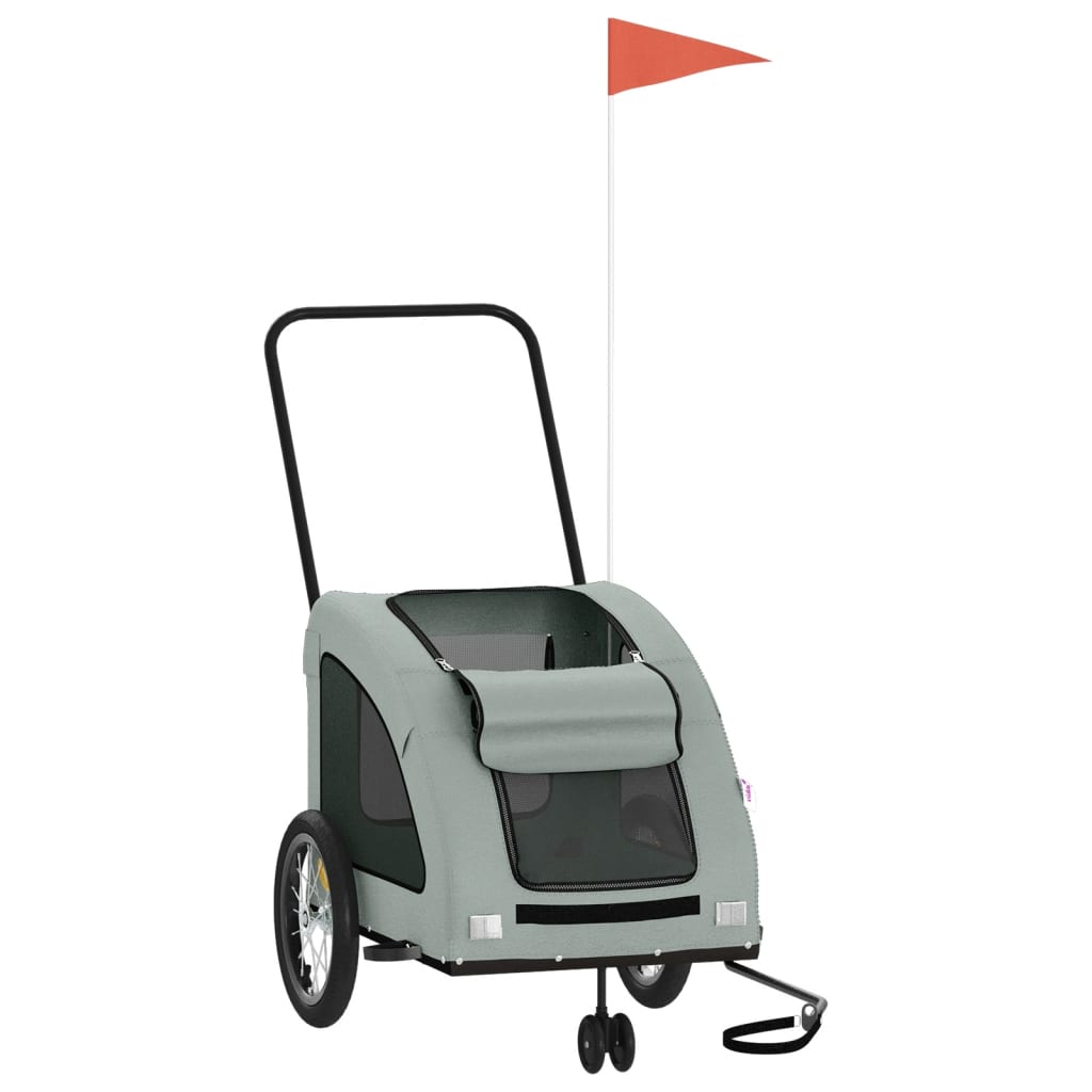 Rimorchio da Bici per Animali Grigio Oxford e Ferro - homemem39