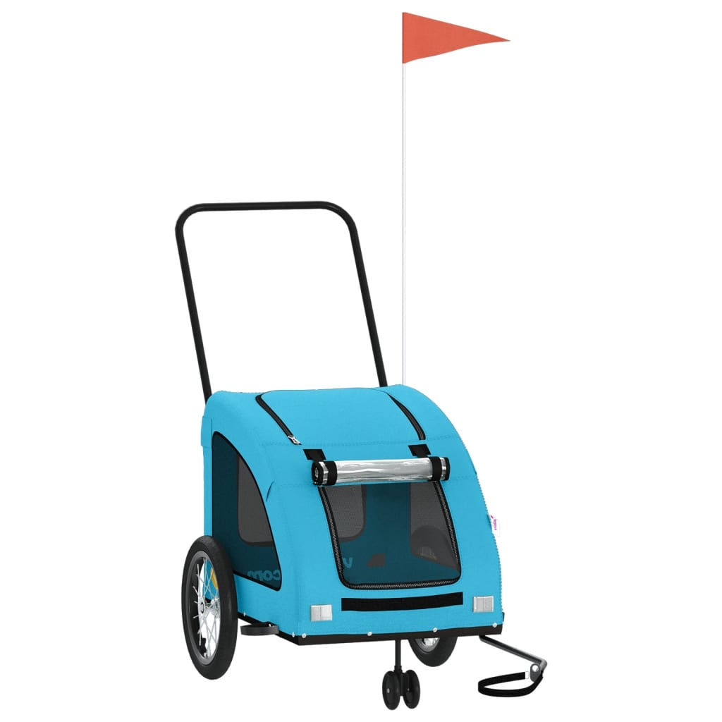 Rimorchio da Bici per Animali Blu Oxford e Ferro | homemem39