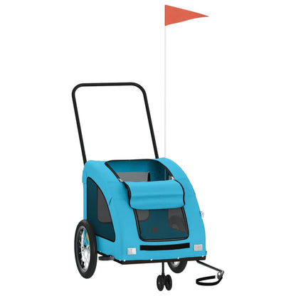 Rimorchio da Bici per Animali Blu Oxford e Ferro - homemem39