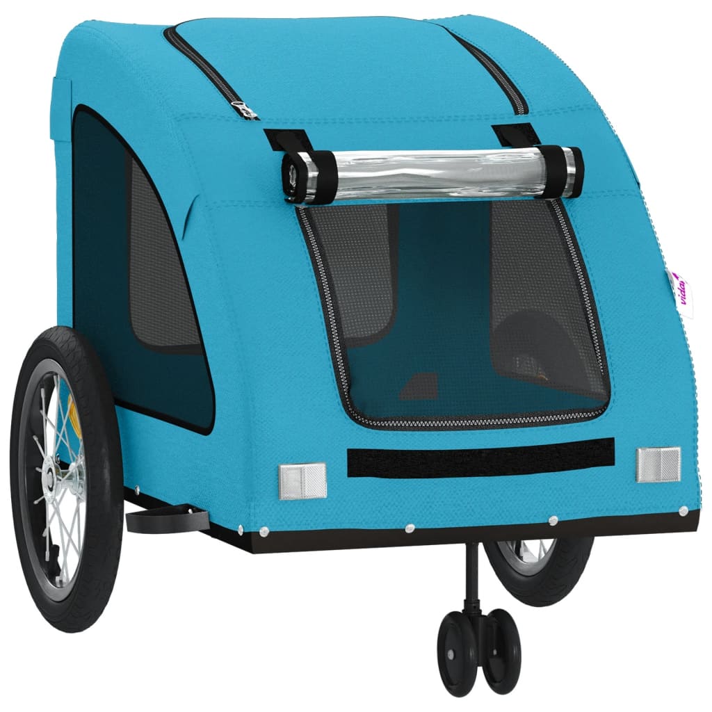 Rimorchio da Bici per Animali Blu Oxford e Ferro | homemem39