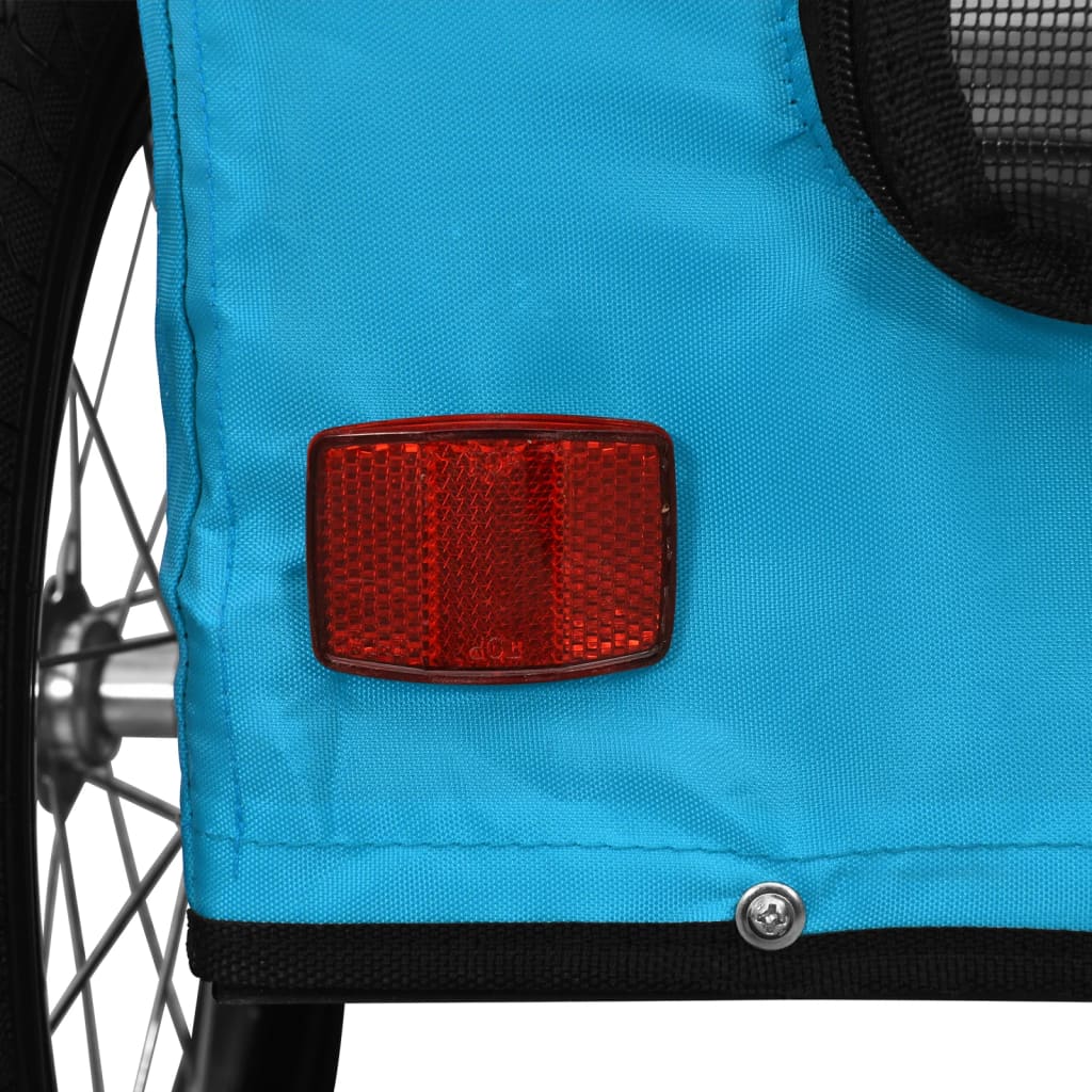 Rimorchio da Bici per Animali Blu Oxford e Ferro | homemem39