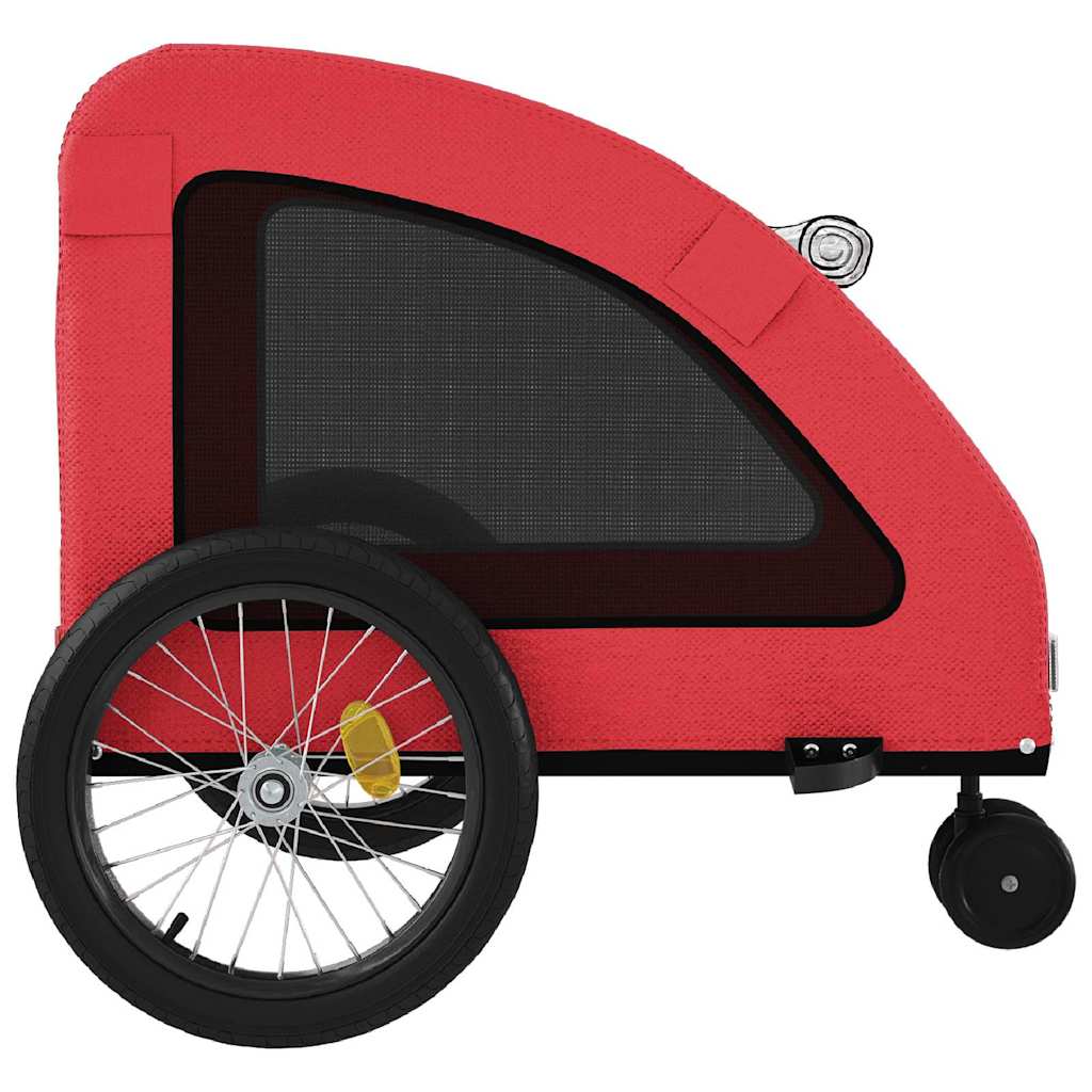 Rimorchio da Bici per Animali Rosso Oxford e Ferro | homemem39