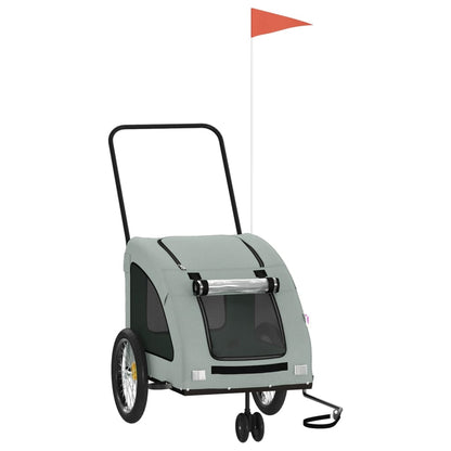 Rimorchio da Bici per Animali Grigio Oxford e Ferro - homemem39