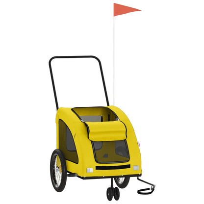 Rimorchio da Bici per Animali Giallo Oxford e Ferro - homemem39