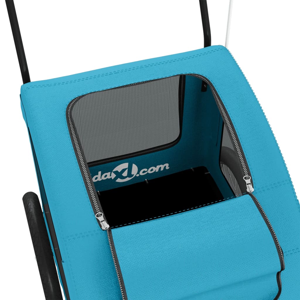 Rimorchio da Bici per Animali Blu Oxford e Ferro - homemem39