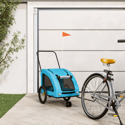 Rimorchio da Bici per Animali Blu Oxford e Ferro | homemem39