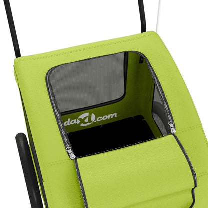 Rimorchio da Bici per Animali Verde Oxford e Ferro - homemem39
