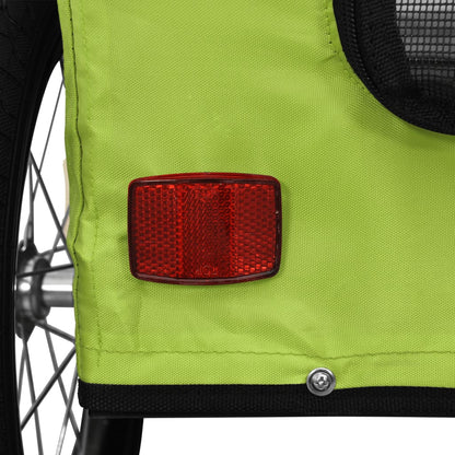 Rimorchio da Bici per Animali Verde Oxford e Ferro | homemem39