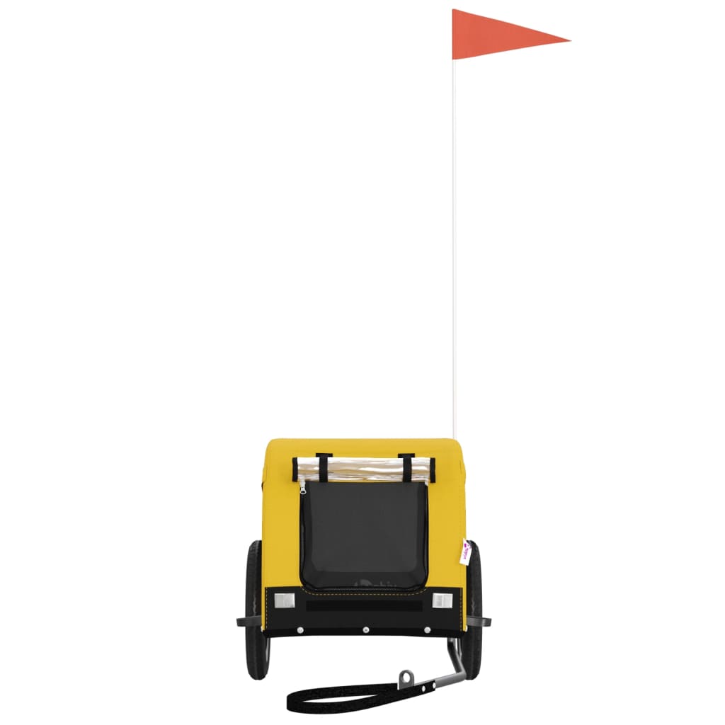 Rimorchio da Bici per Animali Giallo e Nero Oxford e Ferro - homemem39