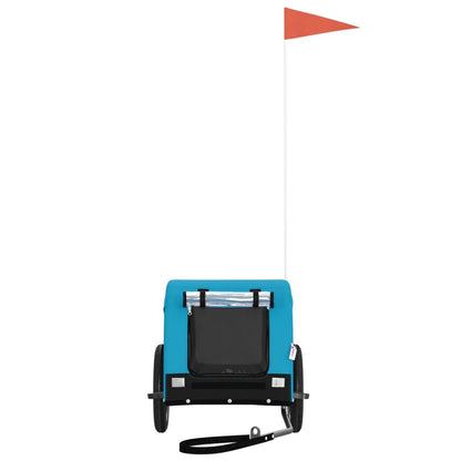 Rimorchio da Bici per Animali Blu e Nero Oxford e Ferro - homemem39